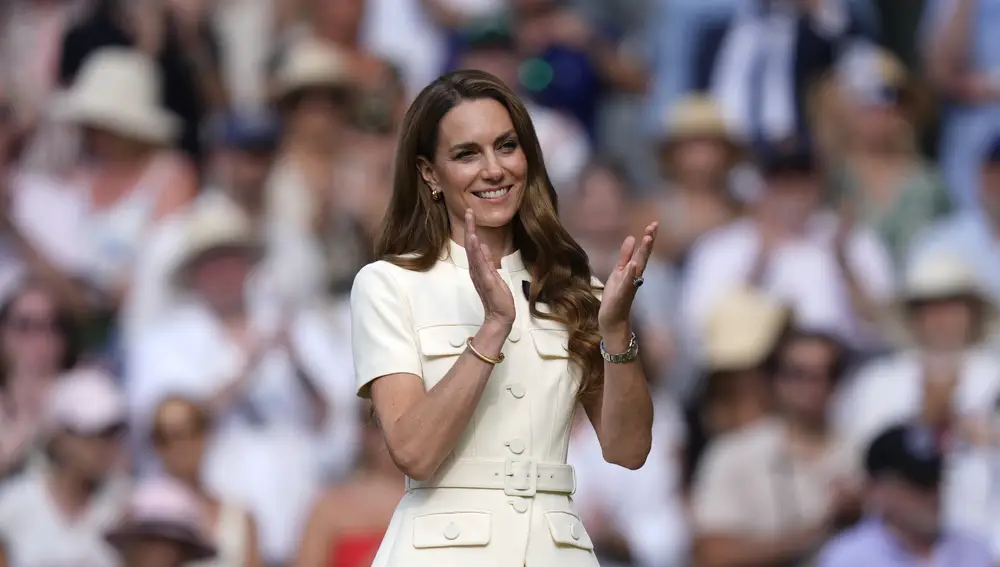 Kate Middleton en la final femenina de Wimbledon 2025.