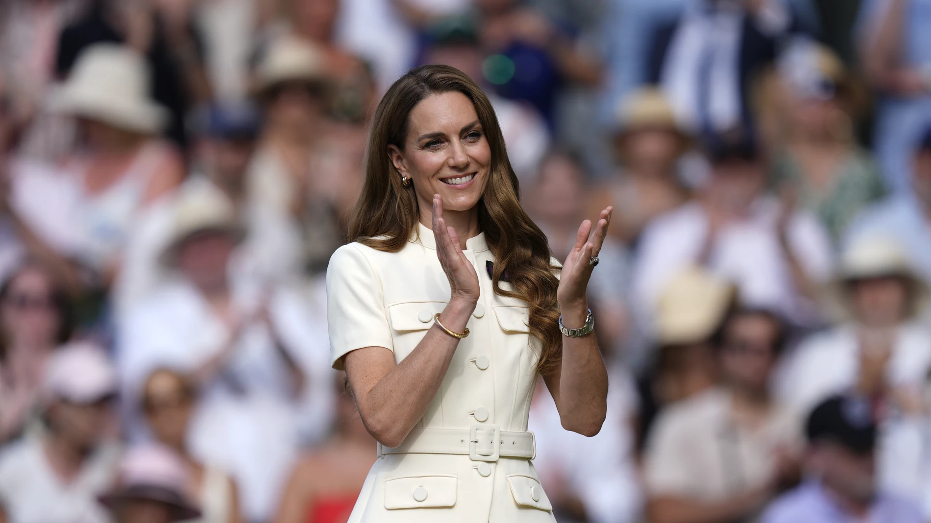 Kate Middleton en la final femenina de Wimbledon 2025.