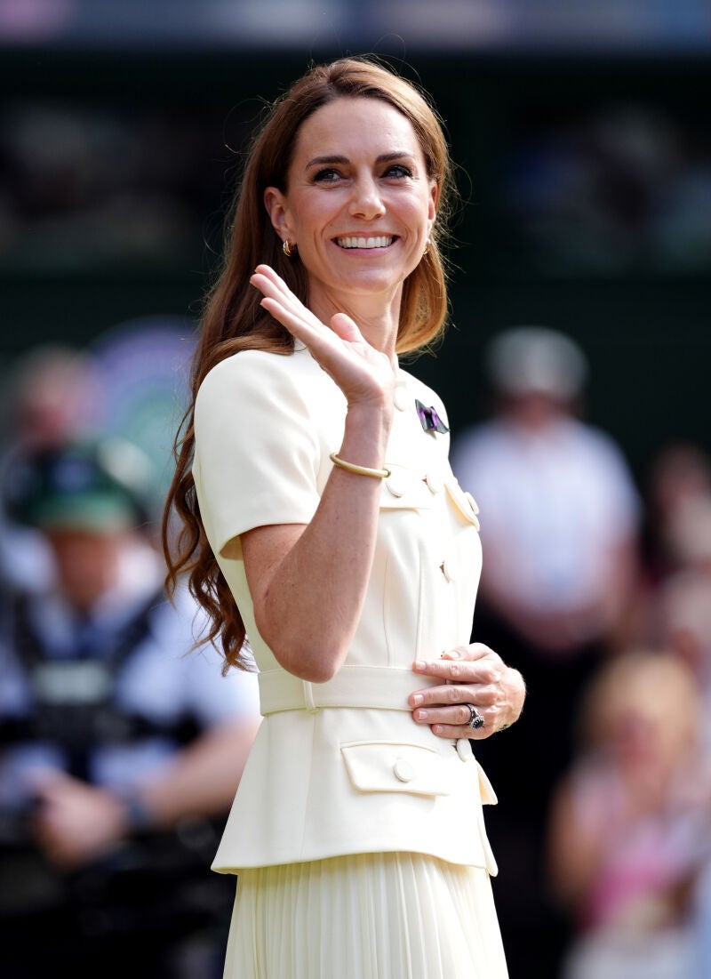 Kate Middleton en la final femenina de Wimbeldon 2025.