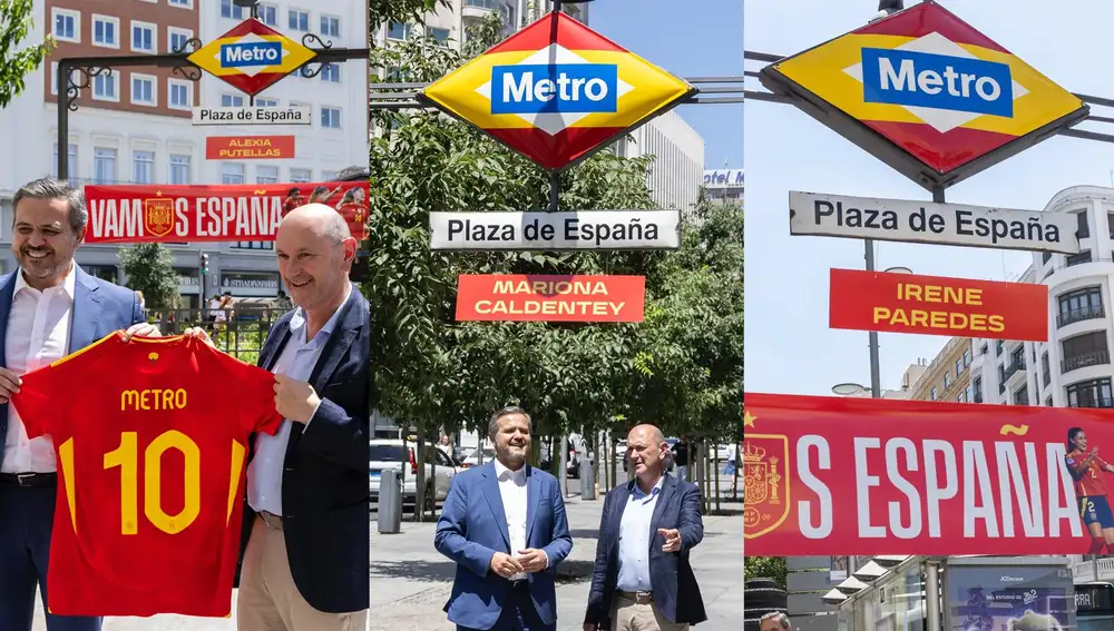 VÍDEO: Metro añade los nombres de las capitanas a la estación de Plaza España como apoyo a la selección en la Eurocopa