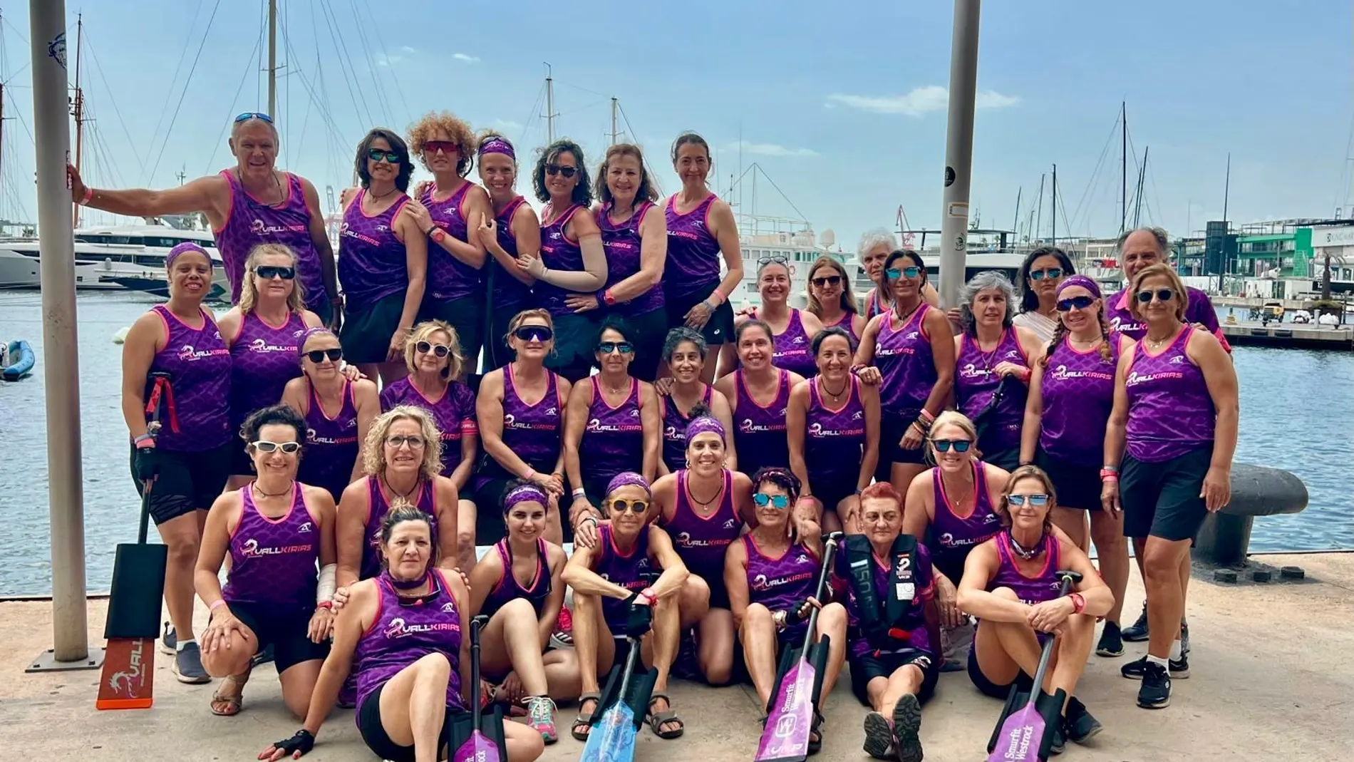 Vallkirias Pisuerga en el Campeonato de España de Barco Dragón 200 metros en Valencia