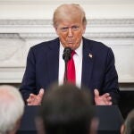 Trump participates in the White House Faith Office Luncheon in Washington