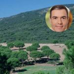 Fotomontaje de la finca Quintos de Mora y una foto del presidente del Gobierno, Pedro Sánchez.