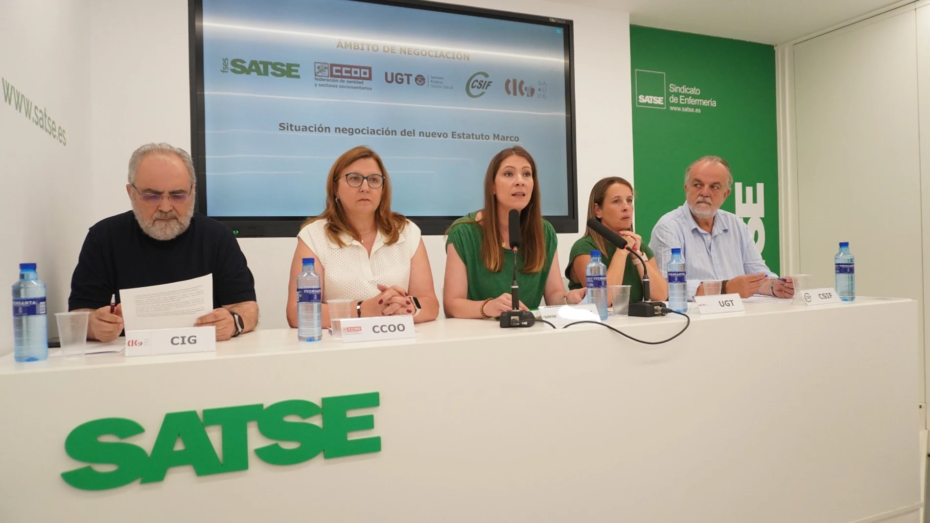 Rueda de prensa de las organizaciones sindicales con representación en el Ámbito de Negociación