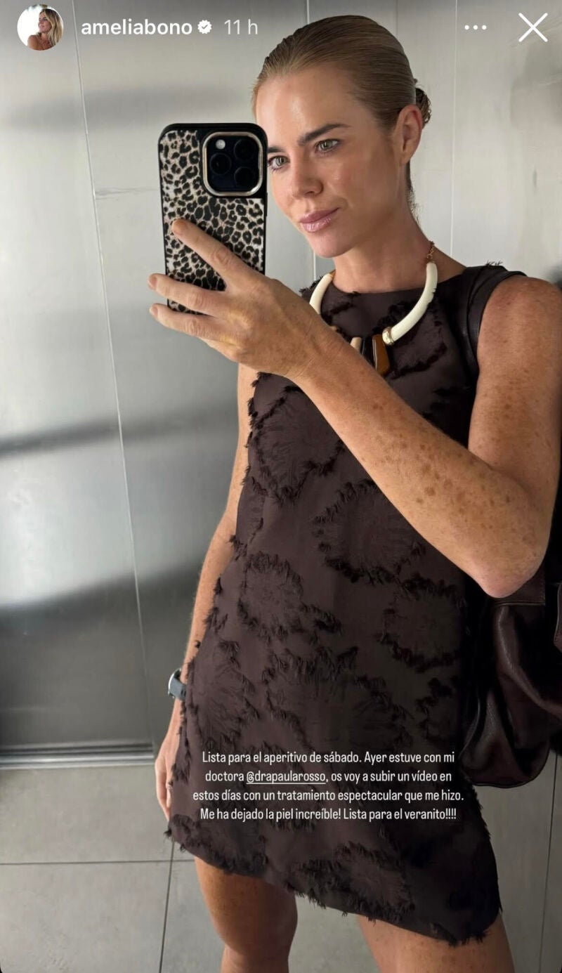 Amelia Bono con vestido de Zara.