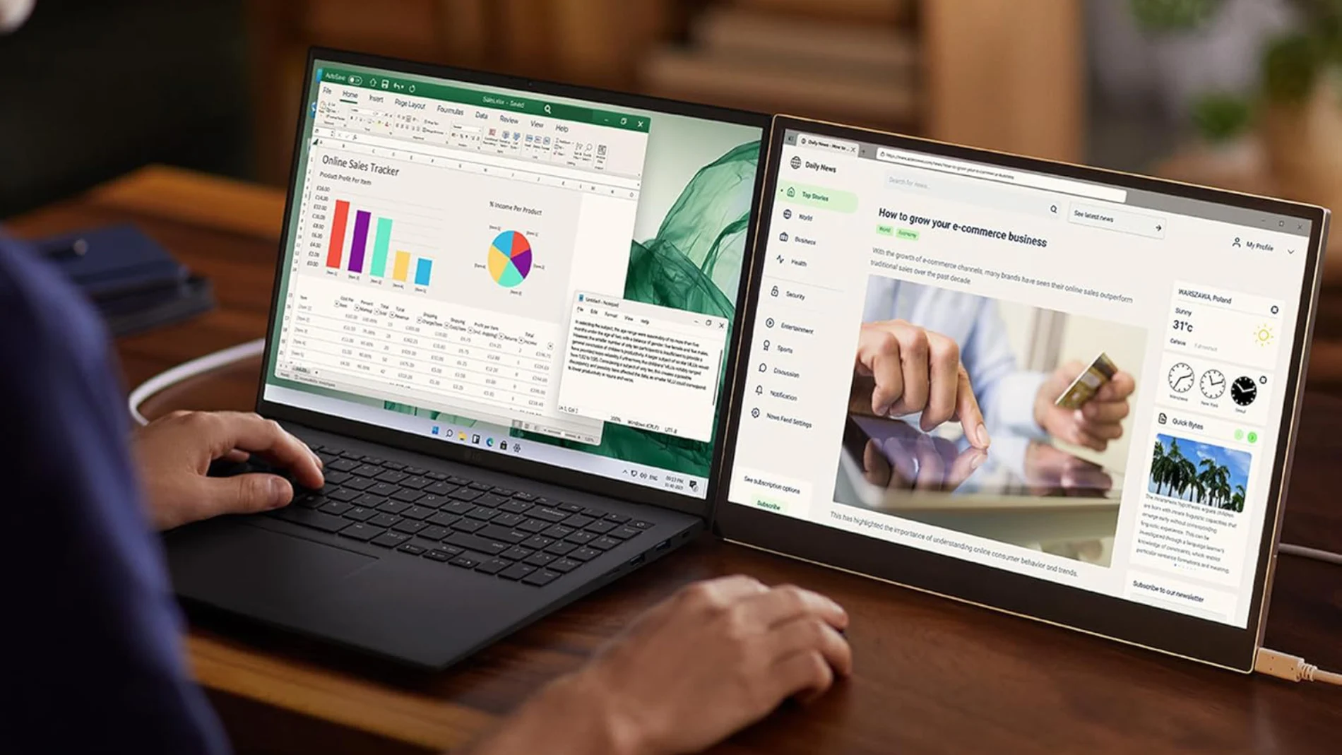 Si buscas un segundo monitor para tu porátil, LG gram +view es una opción a considerar