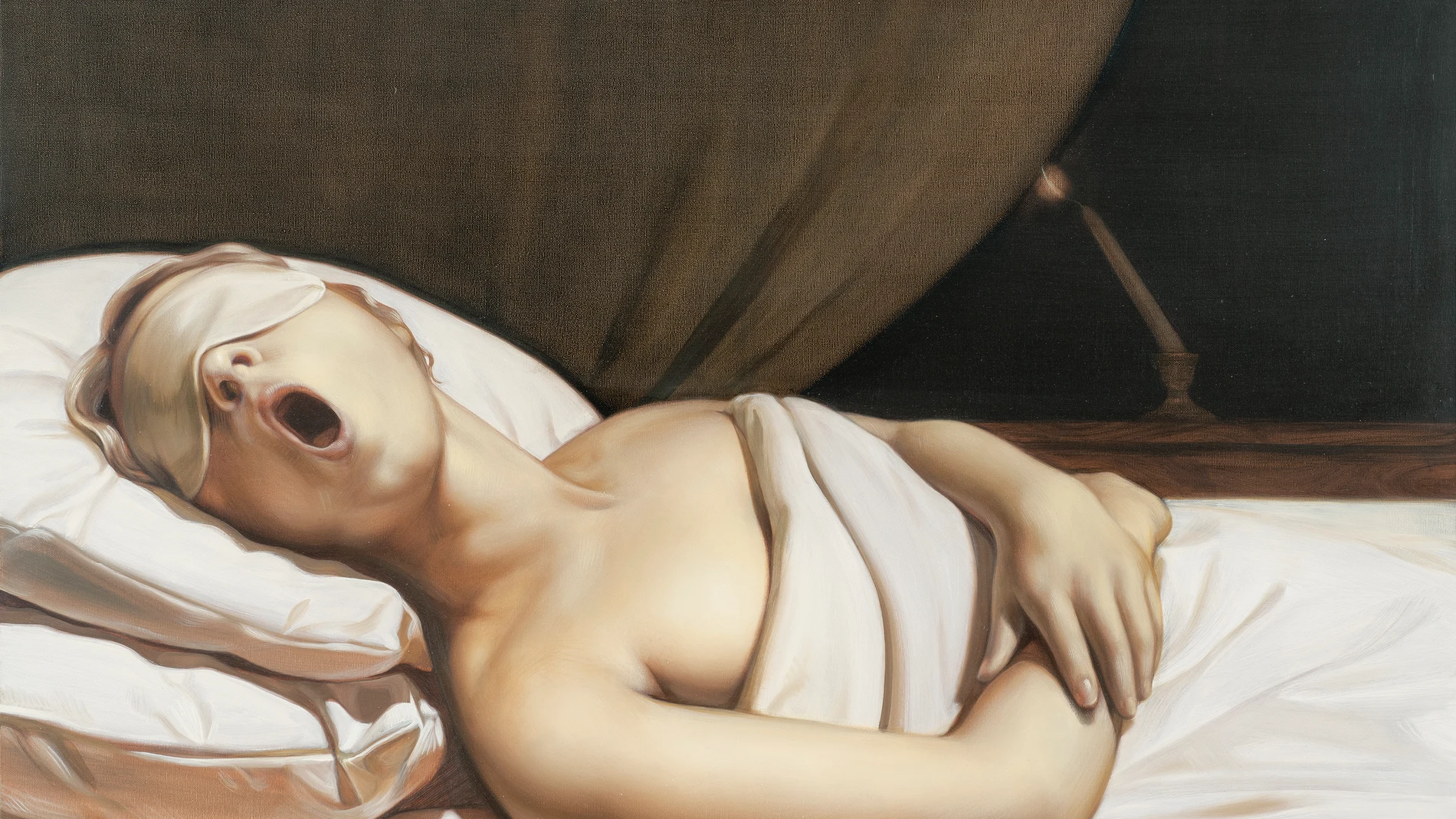 (Foto de ARCHIVO) El cuadro 'Slumber' de la artista canadiense Anna Weyant. REMITIDA / HANDOUT por MUSEO THYSSEN Fotografía remitida a medios de comunicación exclusivamente para ilustrar la noticia a la que hace referencia la imagen, y citando la procedencia de la imagen en la firma 24/10/2022
