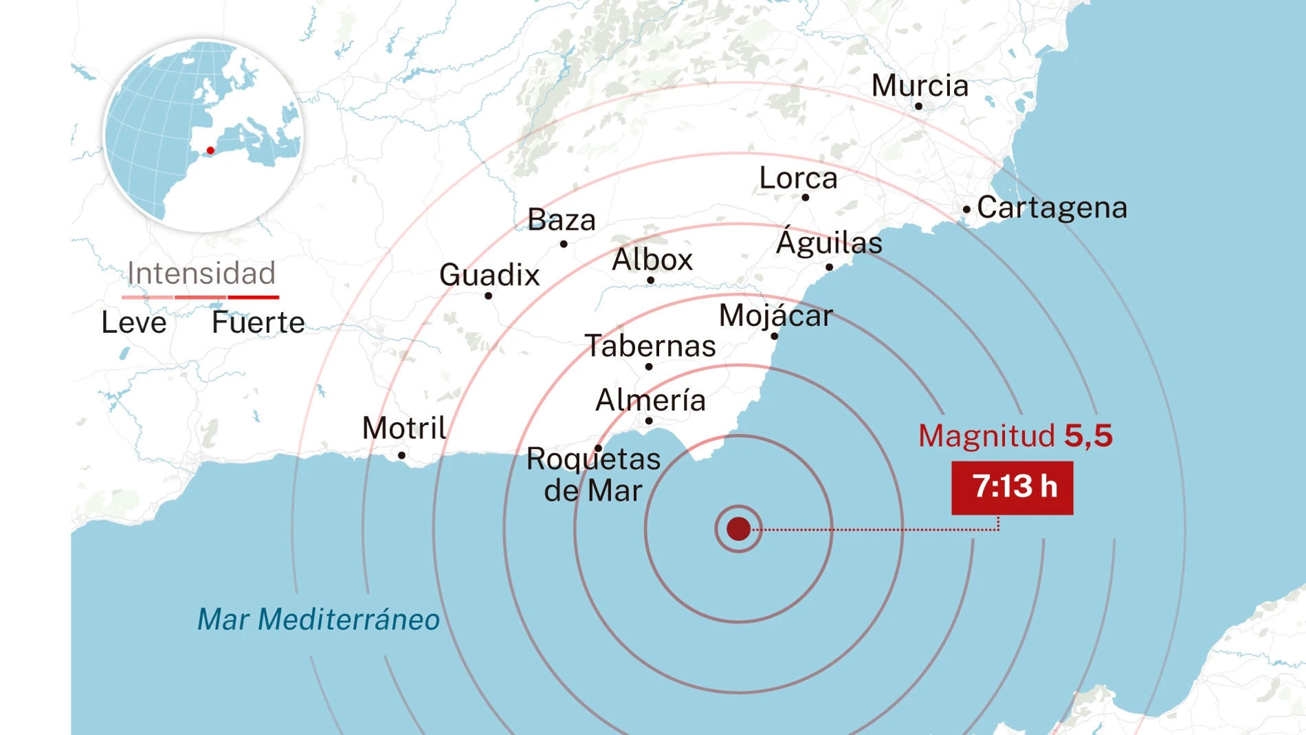 Terremoto frente al Cabo de Palos