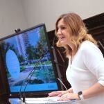 La alcaldesa de València, María José Catalá, durante la presentación del proyecto del PAI del Grao.
