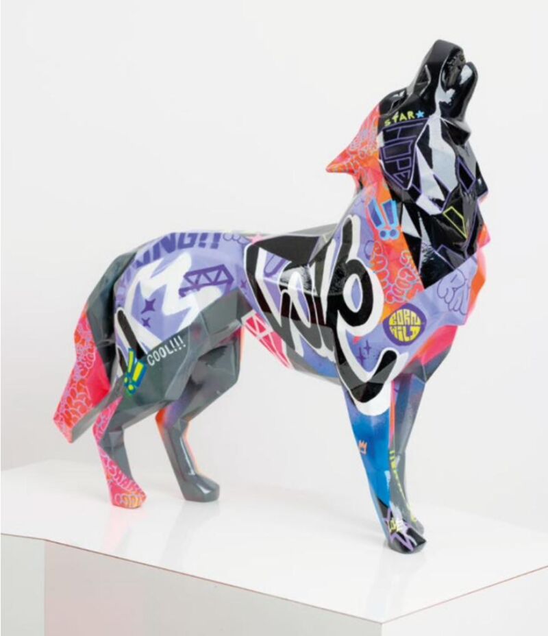 Howling Wolf del artista francés Richard Orlinski