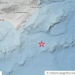 ubicación del terremoto de Almería 