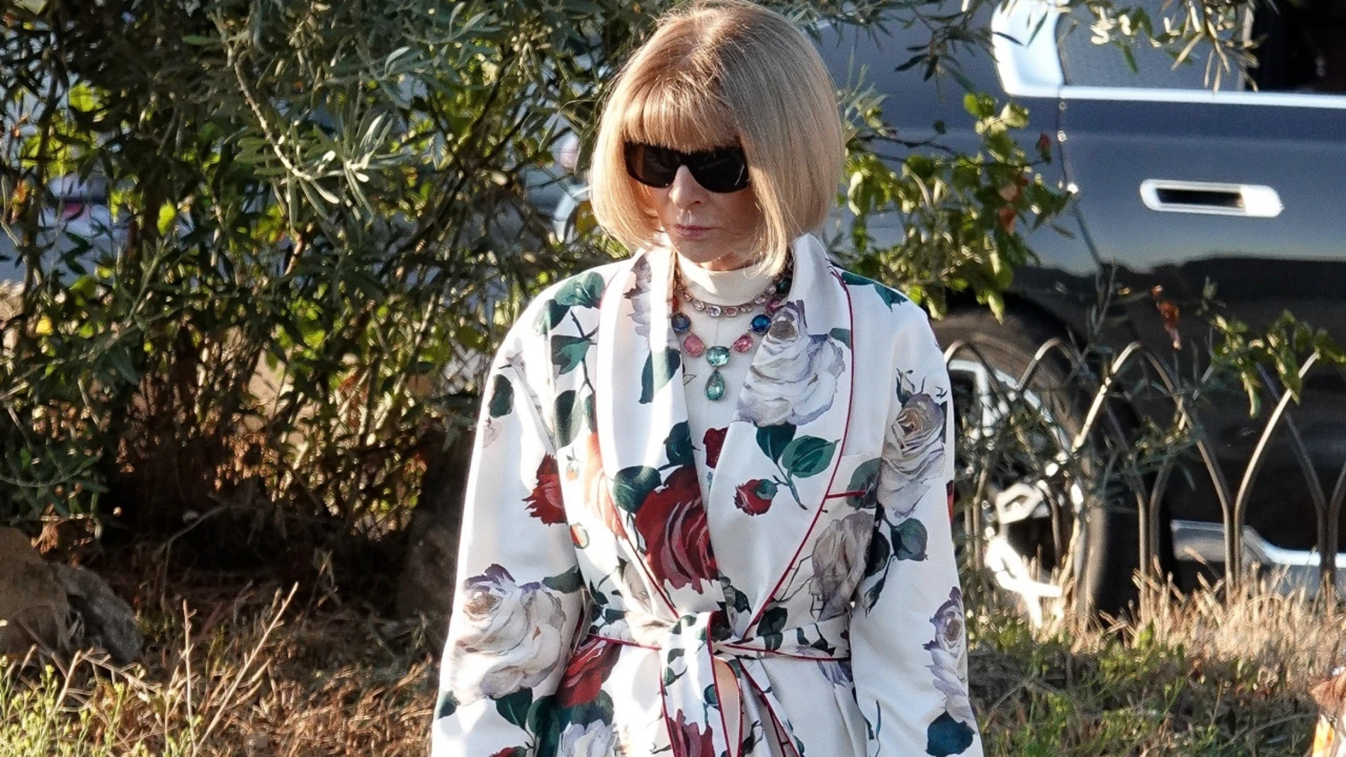 Anna Wintour en el desfile de Dolce & Gabbana.