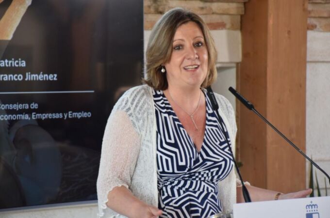 La consejera de Economía, Empresas y Empleo, Patricia Franco, en rueda de prensa este martes.