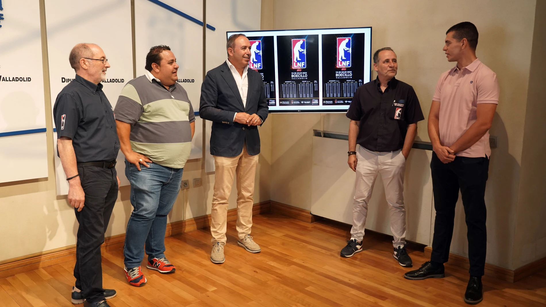 Presentación de la final de la Liga Nacional de Futbolín