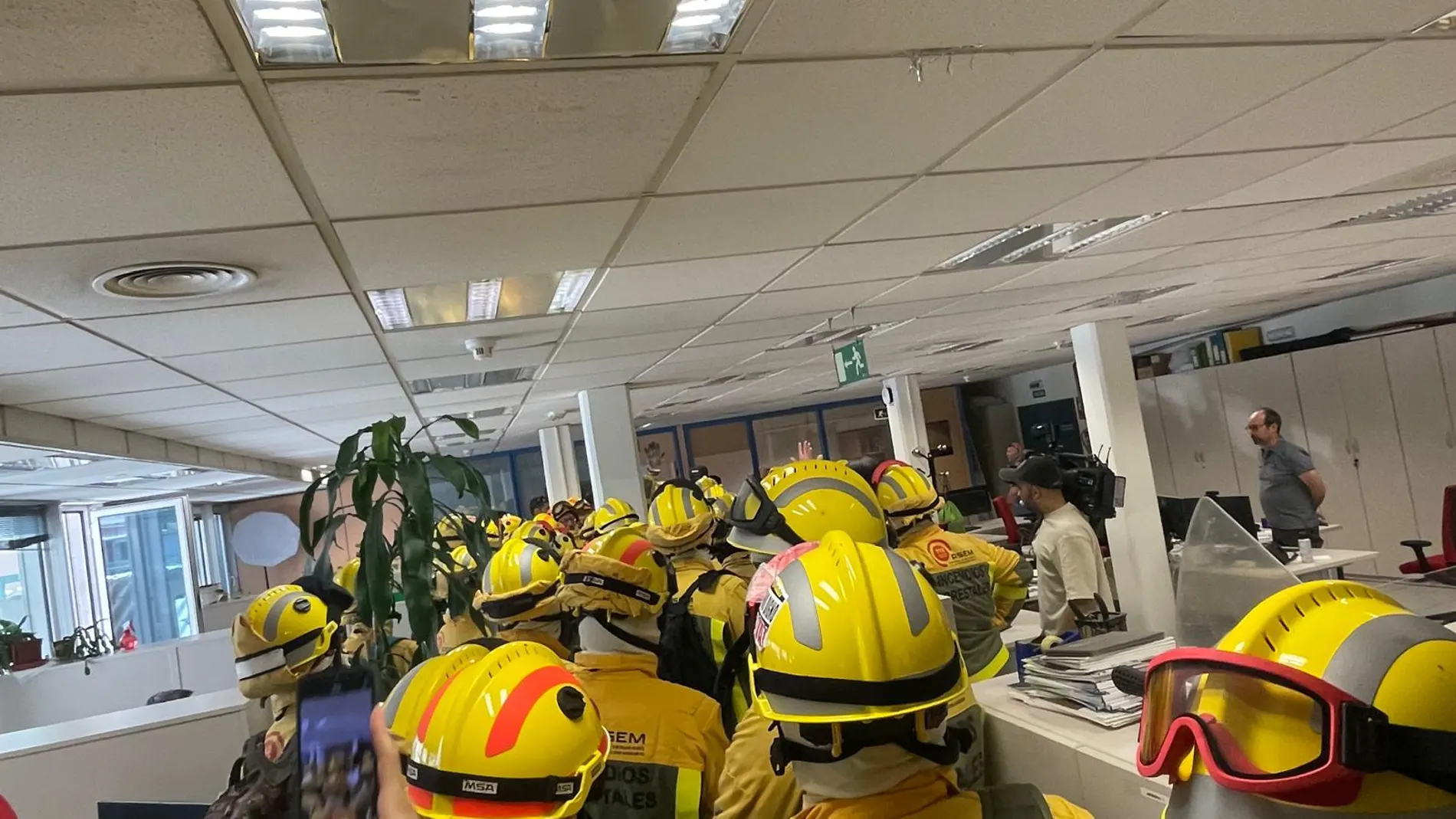 Protesta de bomberos forestales