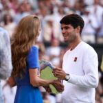 Kate Middleton y Carlos Alcaraz tras la final de Wimbledon