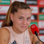 Rueda de prensa tras el entrenamiento selección española femenina de fútbol