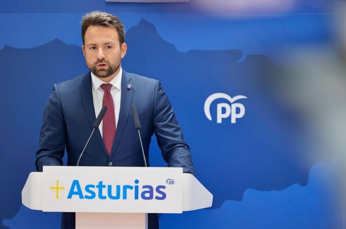 Álvaro Queipo, en la rueda de prensa de hoy.