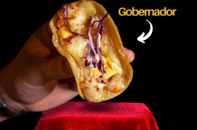 Taco Gobernador del restaurante Princesa Maya.