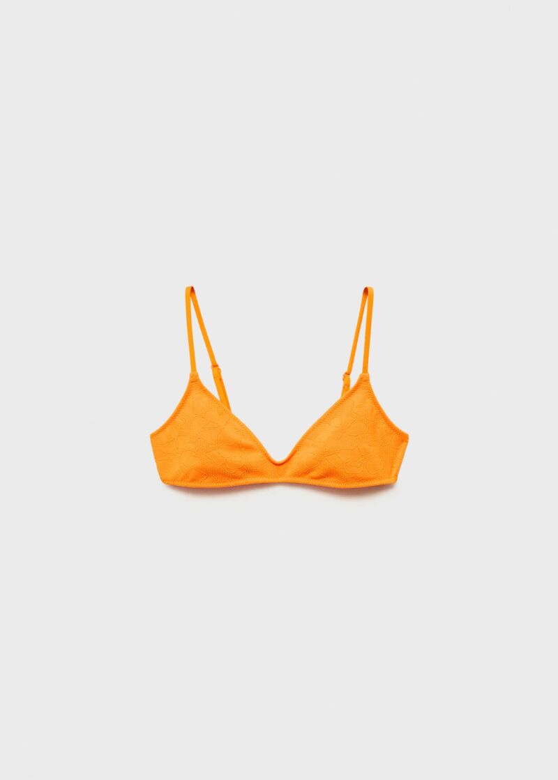 Top de bikini naranja.