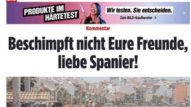La portada del periódico alemán Bild