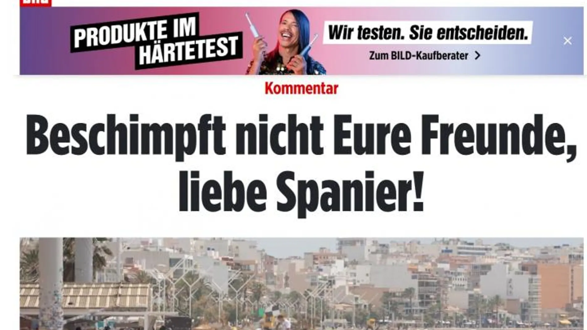 La portada del periódico alemán Bild
