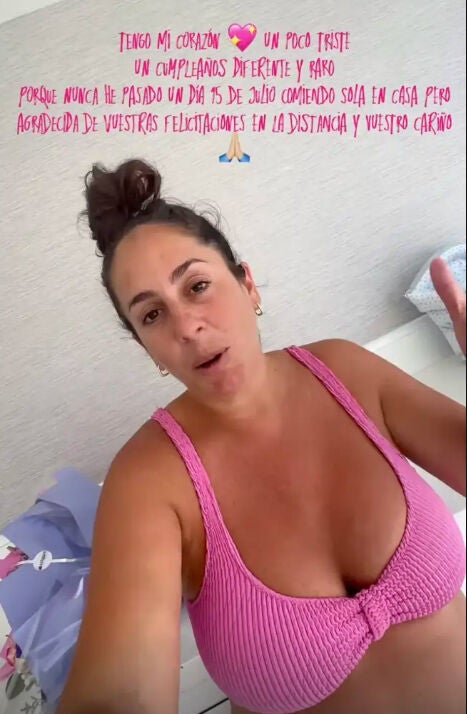 Anabel Pantoja confesándose en su cumpleaños