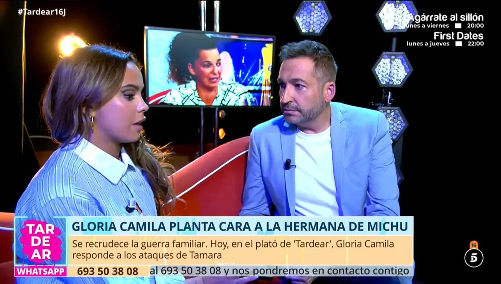 Gloria Camila enfadada con Frank Blanco