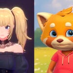 Ani, la novia virtual, y Rudy, el panda rojo