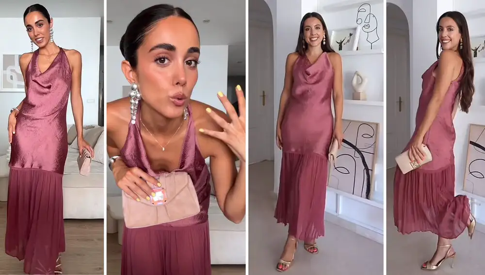 Karen y Jessica apuestan por el vestido marsala de Zara