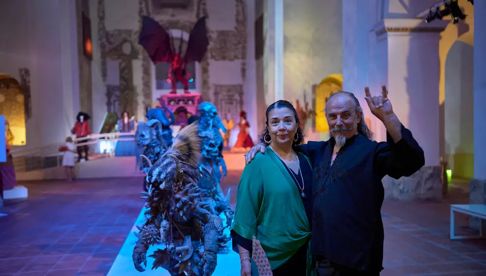 Eva del Palacio y Fernando Aguado en la exposición que celebra los 40 años de la compañía madrileña