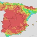 Mapa de incendios previsto por la AEMET para este jueves 