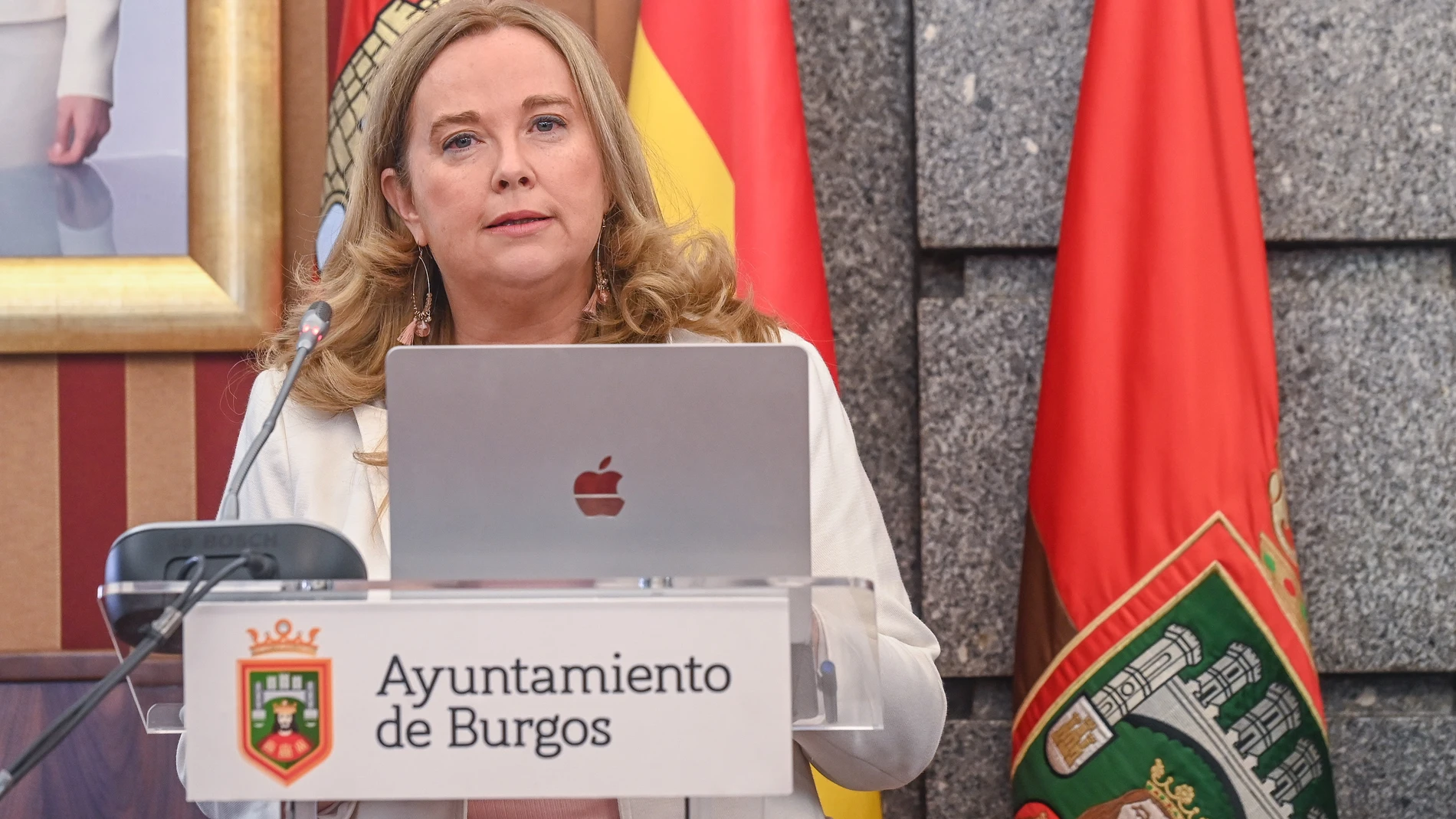 Cristina Ayala durante su intervención en el Pleno
