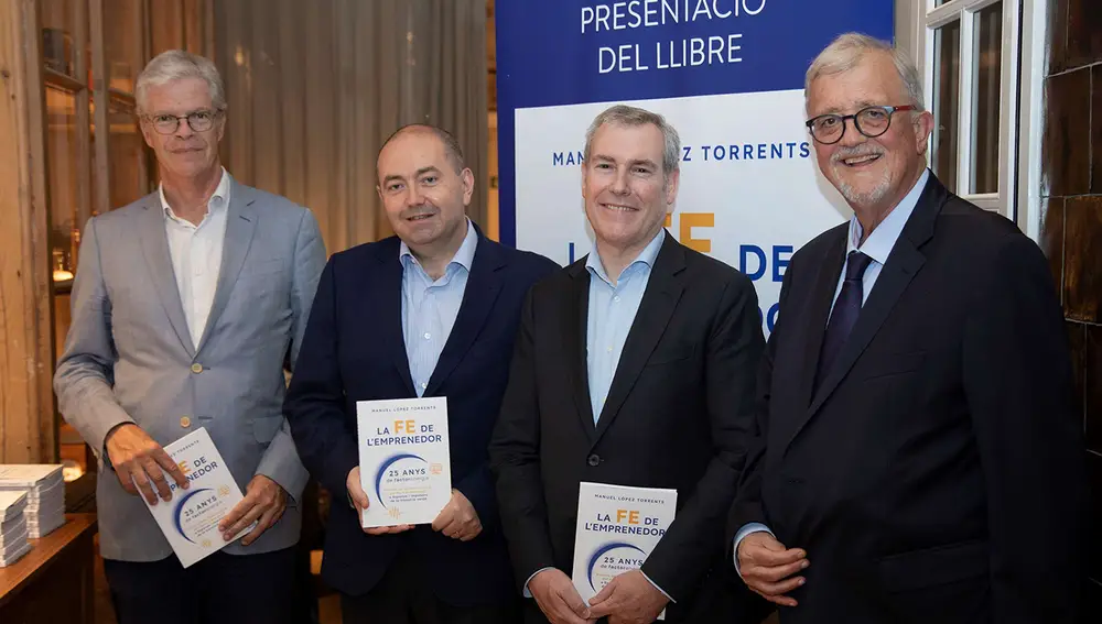 Martí Saballs, Manuel López Torrents, Emili Rousaud y prof. Xavier Mena