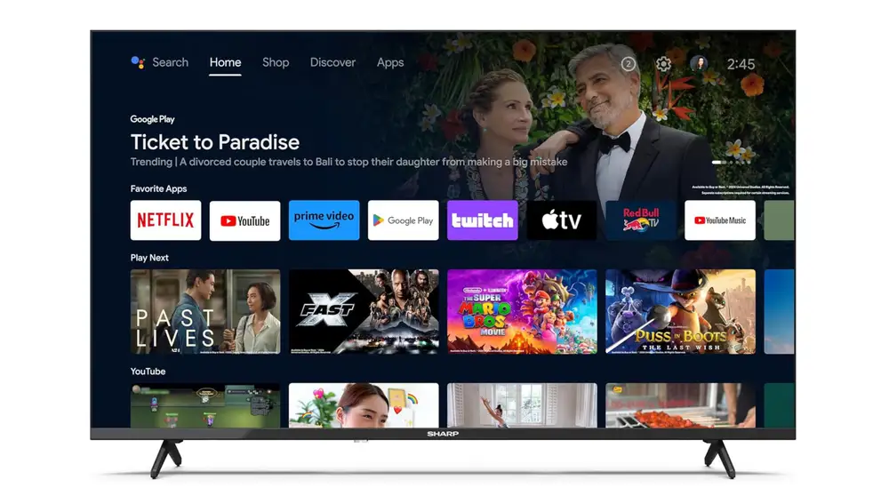 Google TV tiene una interfaz de usuario muy intuitiva