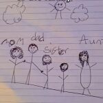 Un niño de 6 años hace un dibujo de su familia y su tía no puede evitar notar un detalle