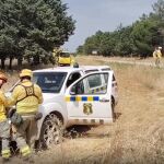 Imagen de agentes del Infocam en un paraje. 
