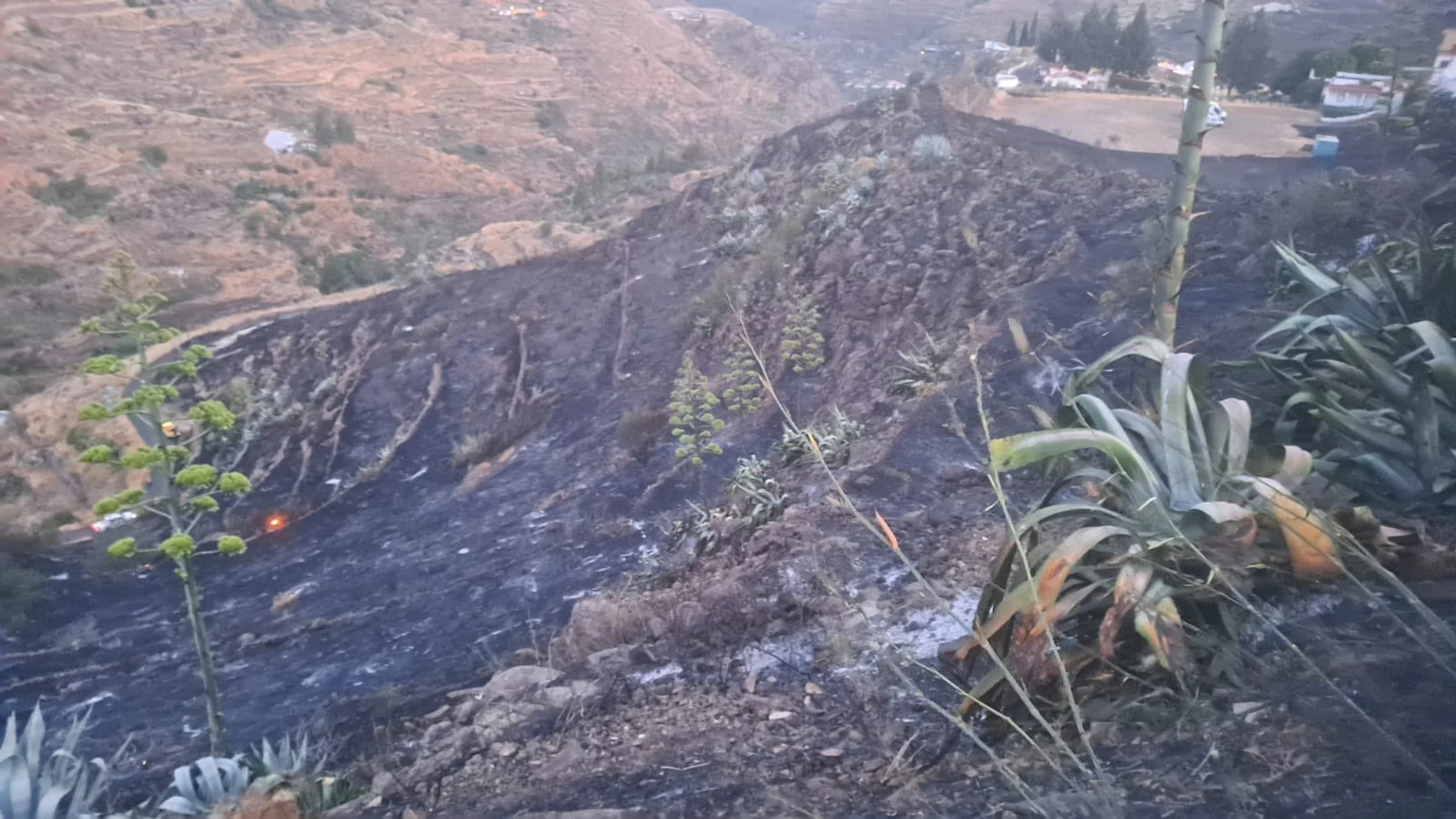 Estabilizado un conato de incendio en Gáldar, tras una rápida actuación de los equipos de emergencia