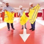 Carabante visita las obras del aparcamiento de EMT Madrid de plaza de España para su transformación en un nuevo ‘hub’ de movilidad