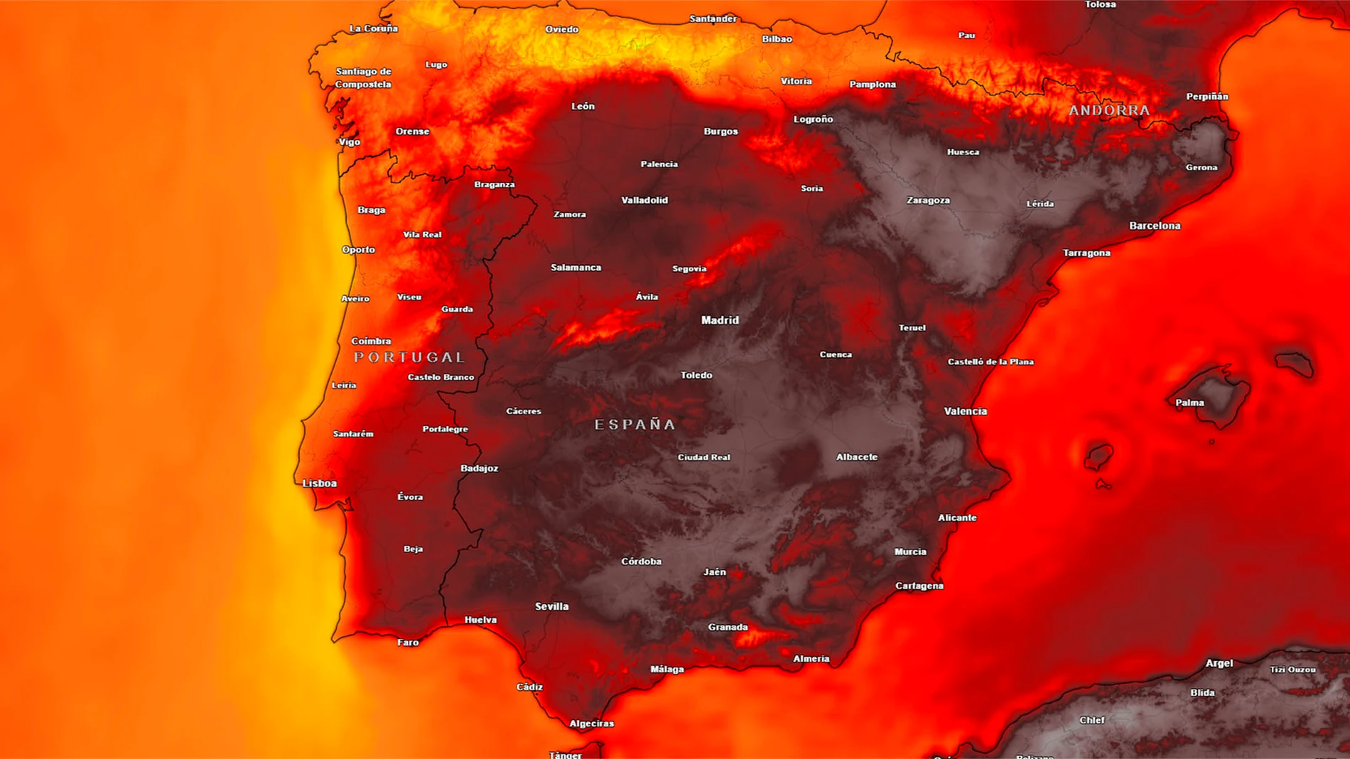 España entra en alerta roja con noches infernales y días a más de 40 °C