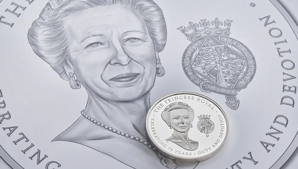 La princesa Ana del Reino Unido protagoniza su primera moneda oficial por su 75 cumpleaños