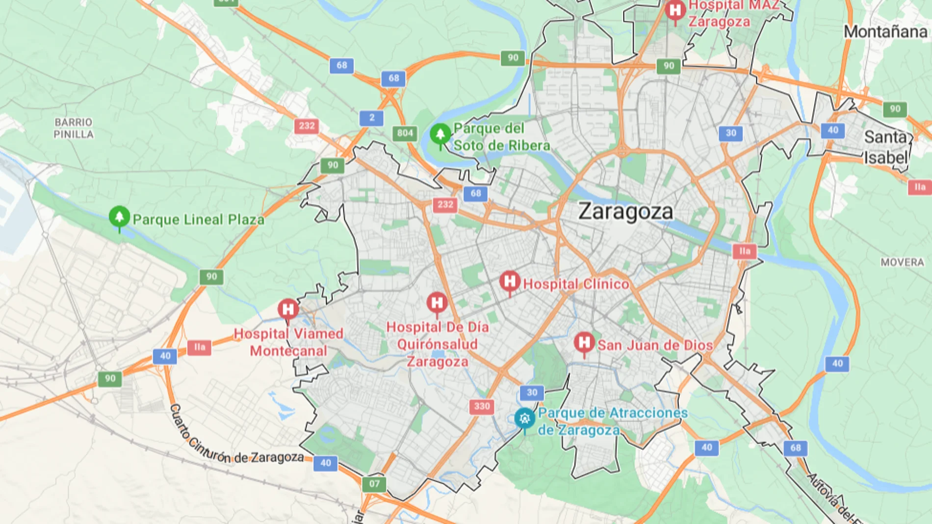 Mapa de Zaragoza