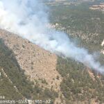 El incendio forestal de Ibi (Alicante) entra en el parque de la Font Roja
