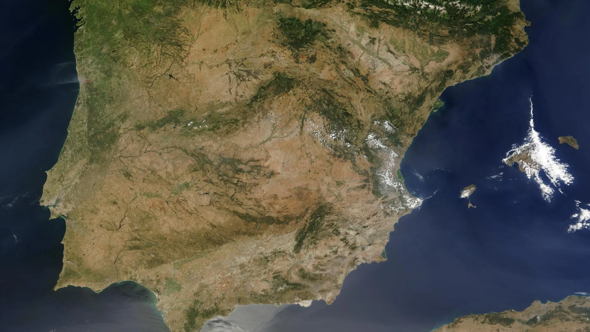 Mapa satelital de España