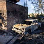 Imagen de una vivienda afectada por el incendio de Méntrida.