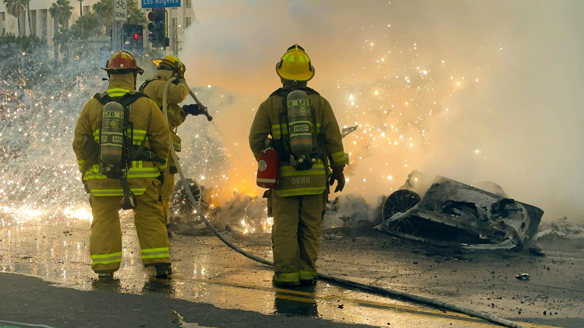 EEUU.- Al menos tres agentes muertos en una explosión en un centro de entrenamiento policial de Los Ángeles (EEUU)