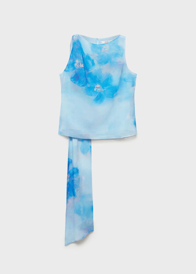 Blusa floral lazo.
