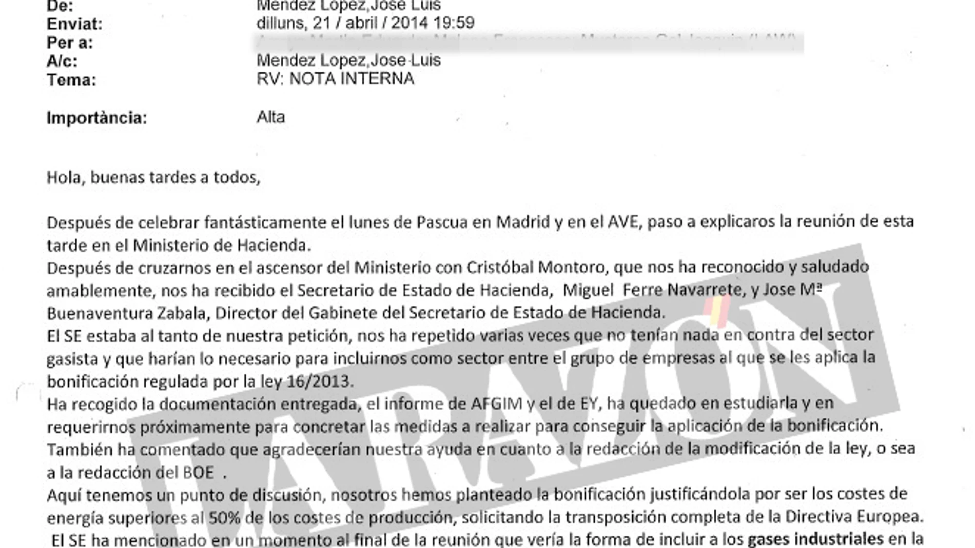 Correo caso Montoro
