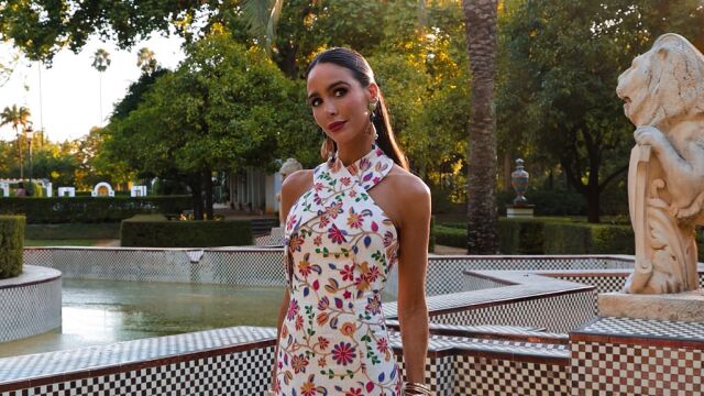 Rocío Osorno con vestido de invitada perfecta.