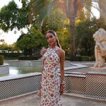 Rocío Osorno con vestido de invitada perfecta.